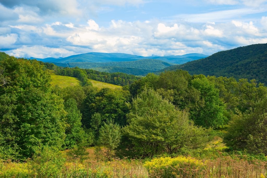 Vista of the Catskills from a scenic lookout near Andes, New York